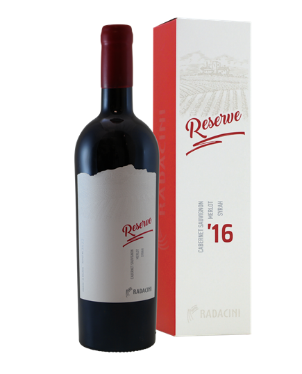 Radacini Reserve Cabernet/Merlot/Syrah in geschenkverpakking