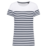 White / Navy Stripes