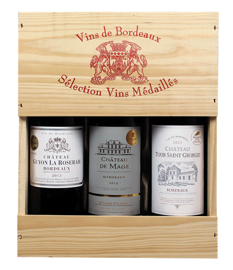 Bordeaux Sélection Vins Médaillés (in 3-vaks kist)