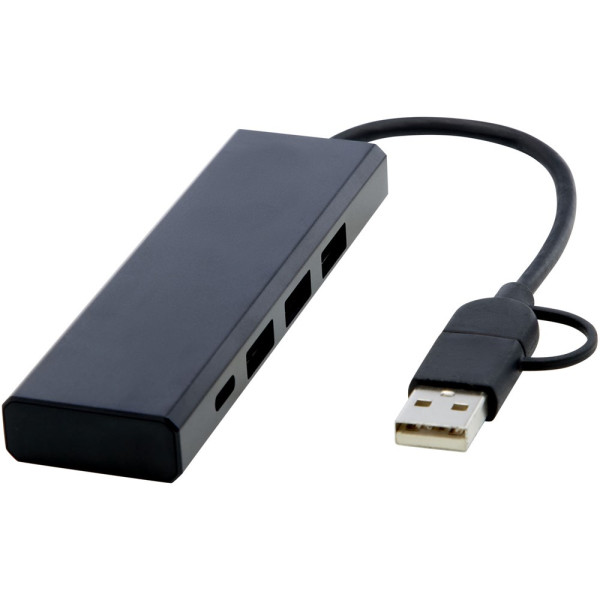 Rise USB 2.0 hub van RCS gerecycled aluminium