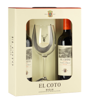 El Coto Crianza (2 flessen met glas in geschenkverpakking)