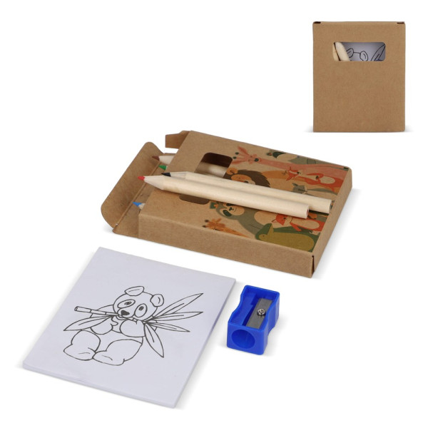 8-delige kleurset in kraft doosje