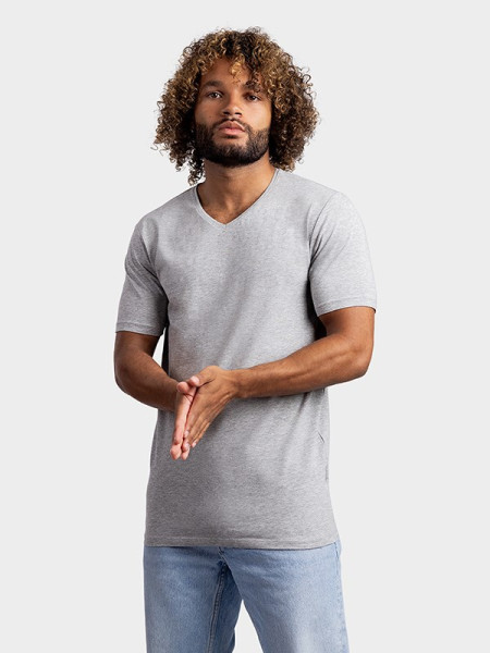 Lemon & Soda Fine Cotton Elastane V-neck T-shirt
