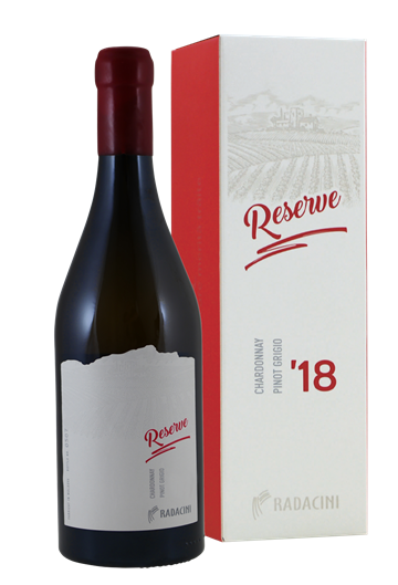 Radacini Reserve Chardonnay/Pinot Grigio in geschenkverpakking