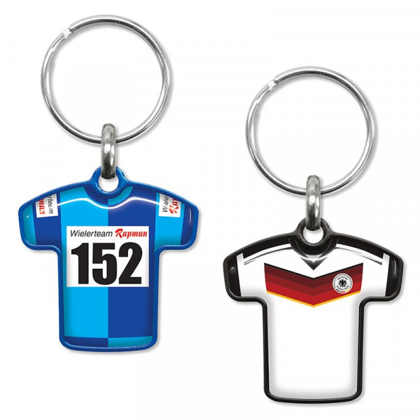 Plastic sleutelhanger T-shirt met doming