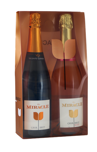 El Miracle Cava brut en brut rosé in geschenkverpakking